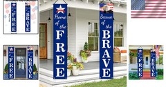 Weather-Resistant Patriotic Banner Set – Ideal for Veterans Day and Election Day