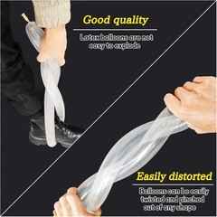 260 Clear Long Balloons for Animals, Thickening Skinny Latex Twisting 100pcs
