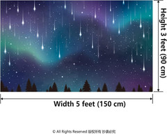 Fabric Aurora Borealis Backdrop Northern Nights Party Decoration Celestial Theme
