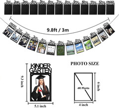 13Pcs K-12th Grade Graduation Photo Banner Picture Display Backdrop Party Decor