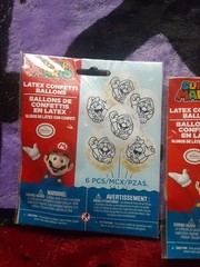 2x Super Mario Bros LATEX BALLOONS W/ Confetti Inside Of Ballons – Brand New