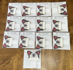 Hester and Cook 13 Packs Name Place Cards Die Cut Butterfly HC062 156 Total