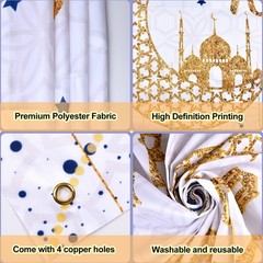 Ramadan Kareem Backdrop Banner, Mubarak Photo Background Banner for Islamic Rama