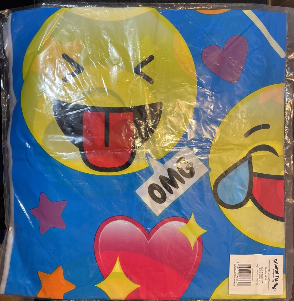 3 Piece Emoji Photo Backdrop Banner Set, Oriental Trading Company Inc.