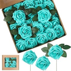 Flexible 25Pcs Foam Roses Set for Event Decoration and Home Floral Design