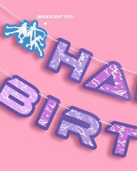 Kpop Happy Birthday Party Decorations Banner Purp Pop Star Birthday Celebration