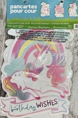 3 Unique Large Unicorn Yard Signs Birthday, Party w/Metal Stakes 23.8″ High