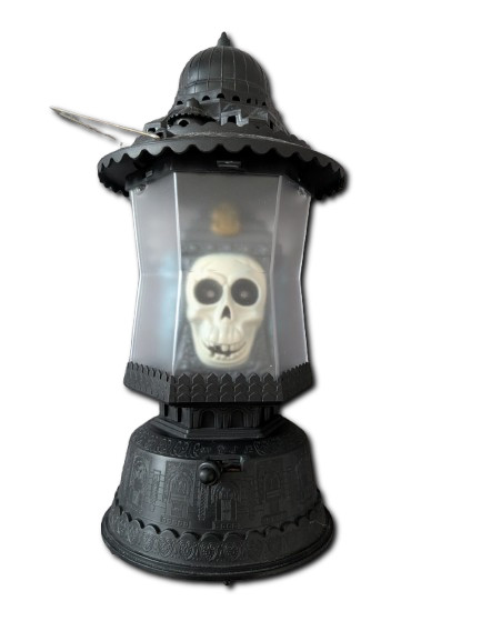 Halloween Skull Lantern Light Up Not Working Hanging Grey Spooky Prop