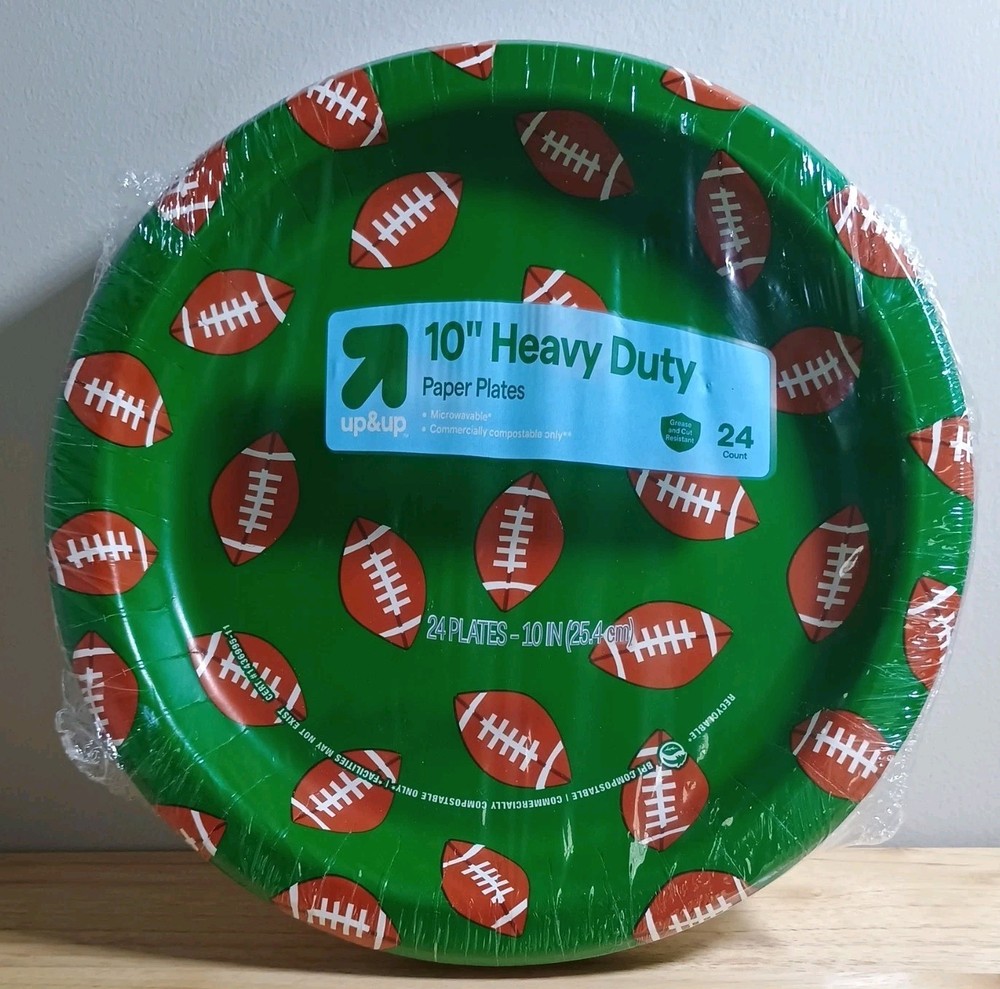 Great Value Everyday Disposable Plastic Kitchen Plates, Red, 10.», 24Count