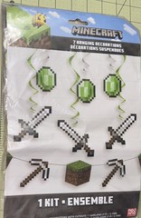 MOJANG STUDIOS MINECRAFT PARTY GARLAND & HANGING DECORATIONS NIDP
