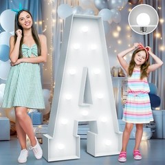 4FT Marquee Light Up Letters – Cool White Light Up Letters A with Fixed Water