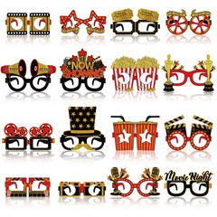 48 Pcs Movie Night Party Decorations Eyeglasses Movie Theater Black Red Gold …