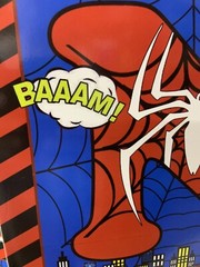 Spider 1st Birthday BoxesDecorations, 3pcs One BABY Spider Super Hero.Red/blue.N