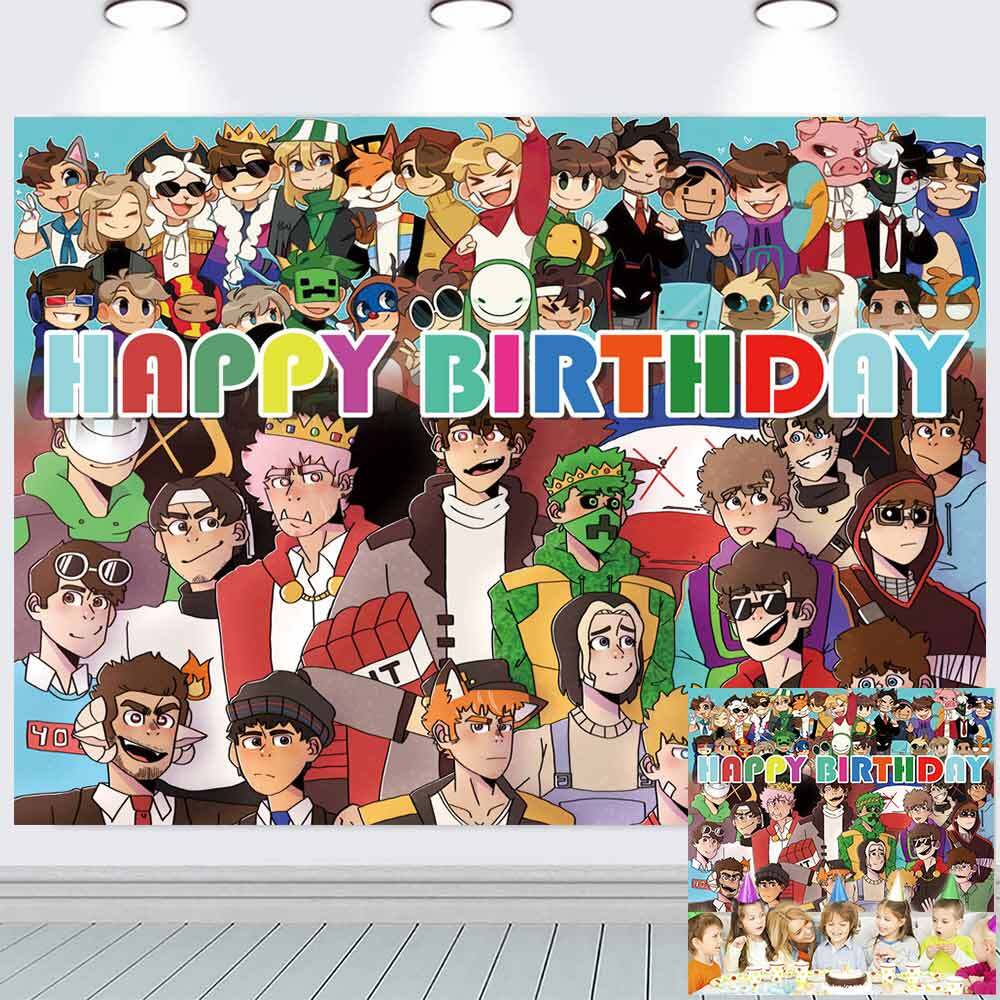 Dream SMP Party Decoration Party Supplies Backdrop Banner Poster Vinyl 7x5ft