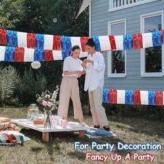 4 Pack 10 Feet Foil Fringe Garland Metallic Tinsel Streamers Banner Wall Hang…