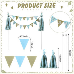 94 Pcs Personalized Felt Triangle Bunting Cake Banner Set, DIY Handmade Flag Ban