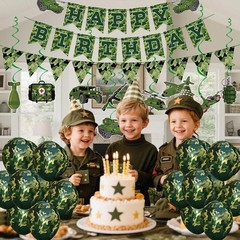 Army Party Decorations Camouflage Decoration Set Military Themed Happy Banner…