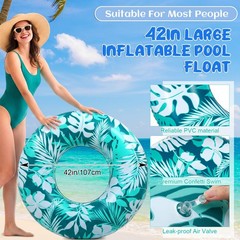 ShinyRelief 6 Pcs 42 Inch Pool Floats Tubes for Adults Large Inflatable Float…