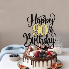 happy 90th birthday cake topper,90 birthday party cake decorations