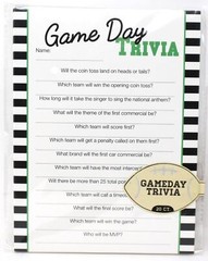 Game Day Football Trivia for up to 20 players party supply classroom Sunday