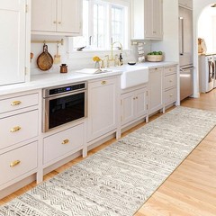 Moroccan Washable Hallway Runner Rug – 2’6″ x 12′ (Rectangular), Beige