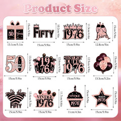 50th Birthday Decorations Hanging Swirls – 30Pcs Happy 50th Birthday Decor for W