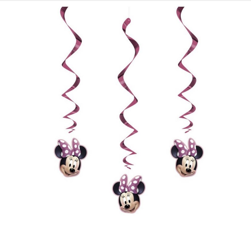 Iconic Minnie Mouse 3 Ct Hanging Swirls 26″ Decorations