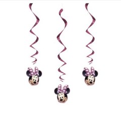 Iconic Minnie Mouse 3 Ct Hanging Swirls 26″ Decorations