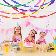 Crepe Paper Streamers 8 Rolls 656ft, Pack of Rainbow Assorted Colored Party S…