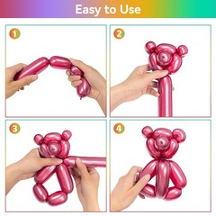 Premium Metallic Long Balloons 260 Twisting Animal for Birthday Kids Party