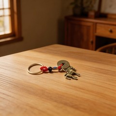 Feng Shui Charm Brass Horse Keychain Feng Shui Figure Metal Alloy Finish
