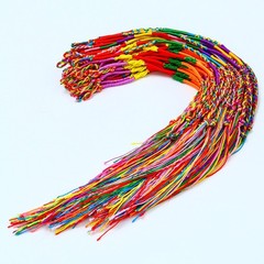 100 Pieces Handmade Braided Bracelets Assorted Colors Friendship Cords Thread
