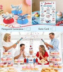 Cocomigo 145pcs Time Flies 1st Decorations, All-in-Airplane 1st Set for -year…