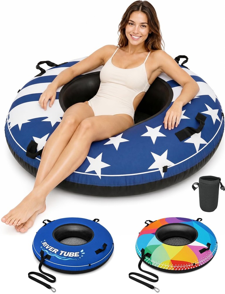 River Tube, 48» Heavy Duty River Float Tube with Commercial Inner Tube, Prem…