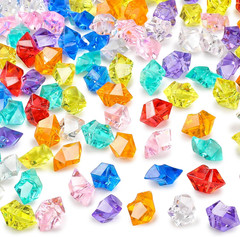 150PCS Multicolored Acrylic Gems for Decor, Crafts, and Party Favors