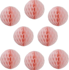 8Pcs 10 Inch White Honeycomb Balls Tissue Paper Honeycomb Balls | Paper Pom Poms