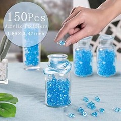 150 Mini Acrylic Pacifiers 0.86 Inch Bulk Pink and Blue for Gender Reveal Party