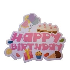 6 Pcs Happy Birthday Yard Signs, 15″ Faceless Gnome Bday Yard Sign
