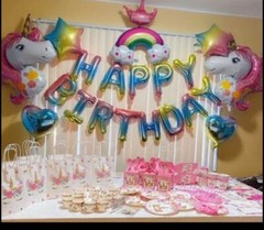 unicorn birthday balloons decorations