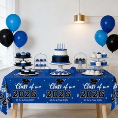 Graduation Decorations 2026, Class of 2026 Graduation Tablecloth, 2 Pack Disposa