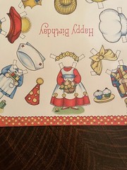 Vtg 1975 Joan Walsh Anglund Hallmark Placemats Paper Dolls Happy Birthday 6 Mats