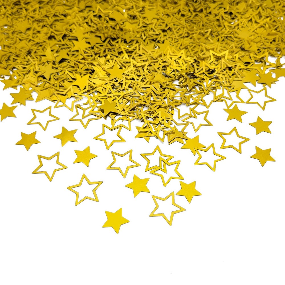 Gold Star Confetti Glitter Sprinkles PVC FivePointed Scatter Decor