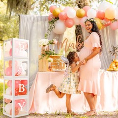 Baby Boxes with 12 Letters for Baby Shower Baby Shower Decorations for Boy or G