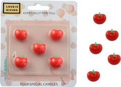 XGNG 2Box 10PCS Sweet Fruit Aroma Soy Wax Decorative Candle Cherries Red