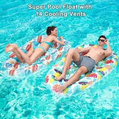 2 Pack Pool Floats Lounger, Pool Floats Adult Heavy Duty, Pool Rafts Floaties…