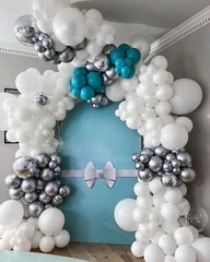 FOTIOMRG 110pcs White Balloon Garland Arch Kit, 18 12 10 5 inch White Latex B…