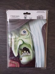 BEISTLE HALLOWEEN WITCH BATHROOM DOOR COVER POSTER PARTY WALL DECORATION TOILET