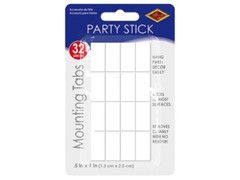 Party Stick Mounting Tabs 6 Packs Adhesive Double-Sided Wall Hanging Strips Bulk