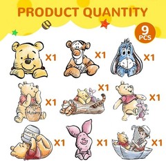 Baby Shower Decoration Large Cute Bear Cutouts with Stand 12 Inches 9 Pack