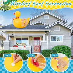 4 Feet Giant Rubber Duck with Luau Party Grass Skirts Hawaii Grass Skirt Inflata